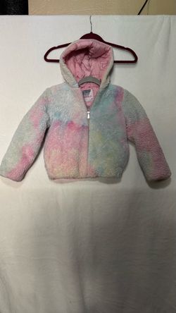 Kids Tie-Dye Sherpa Hooded Zip Jacket