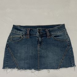 Blue Denim Mini Skirt