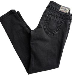 TRUE RELIGION	Black Skinny Jeans Women’s Size 29