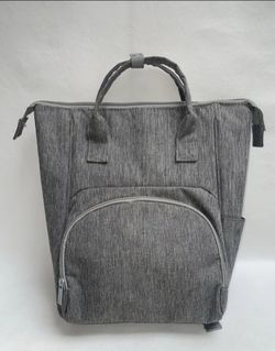 Enfamil Gray Fabric Backpack Diaper Bag