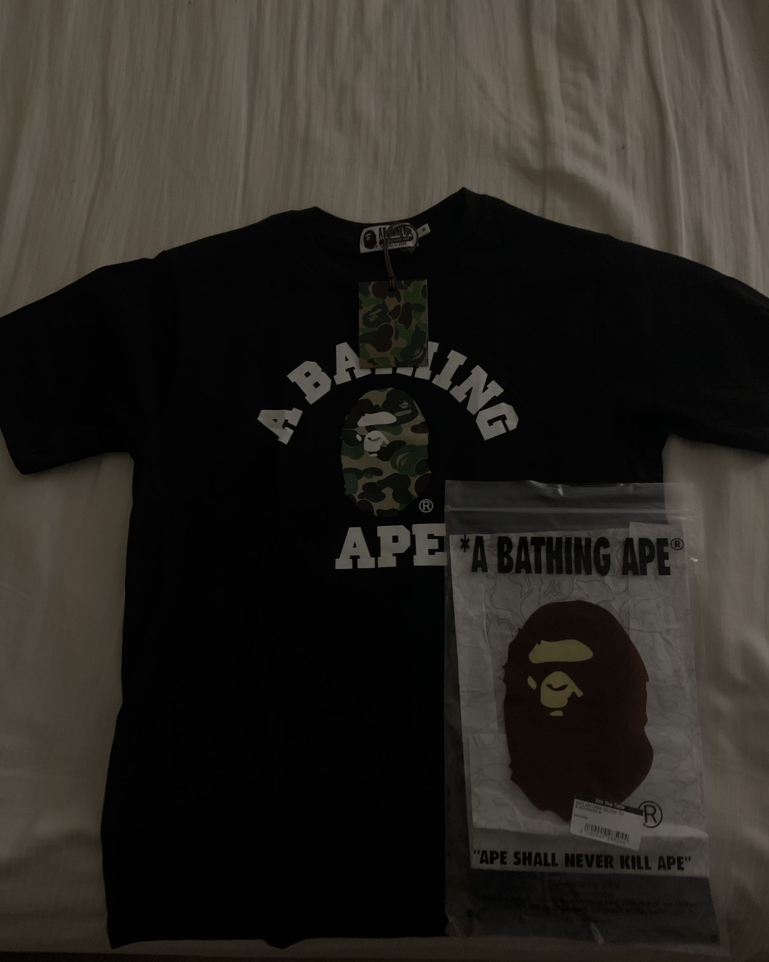 BAPE ABC Camo College Tee Black/Green