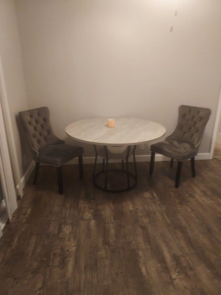 Grey Table and Chairs