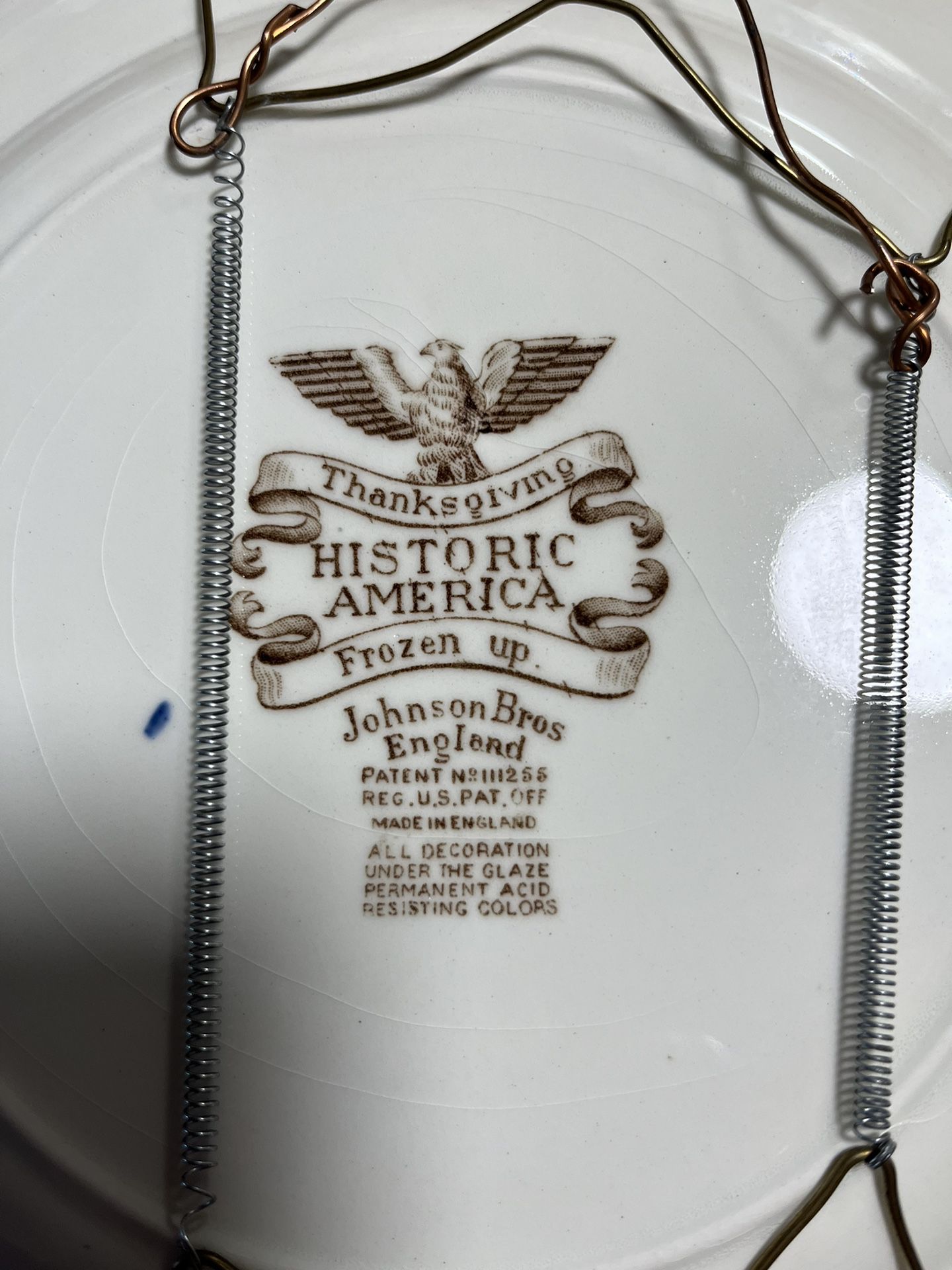 Johnson Bros England Historic America collector plate