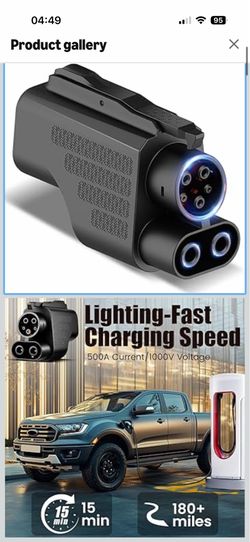 NACS to CCS1 Charger Adapter Compatible with Tesla Superchargers, UL2252 Certification Electric Vehicle Adapter with Interlock (500A/1,000V), Fast Cha