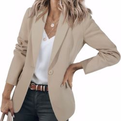 Cicy Bell Womens Casual Blazers Open Front Long Sleeve Work Office Suit Jackets Blazer