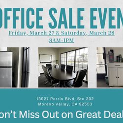 Office Sale Event – Everything Must Go!