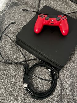Ps4 slim  with red controller