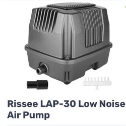 Air Pump, Low Noise Air Pump, Rissee, Model LAP-30, Aquariums, Ponds, Seafood Restaurants 