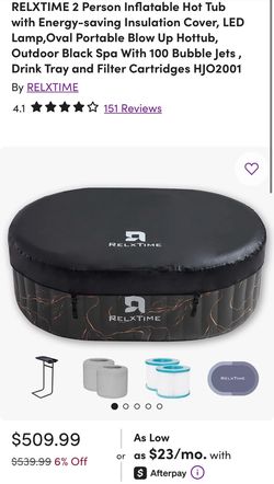 RELXTIME 2-Person Inflatable Hot Tub HJO2001