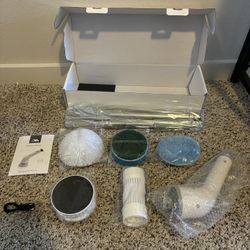 Lefree Electric Spin Scrubber, Cordless Cleaning Brush with 8 Replaceable Brush Heads. 2 Speeds Power Scrubber Brush for Bathroom, Tub, Floor, Tile.