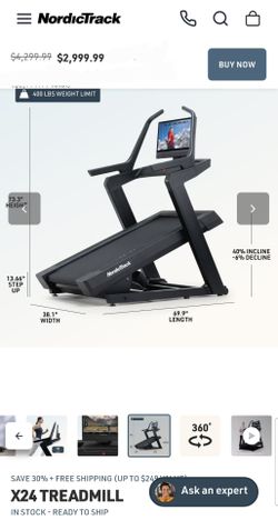 NordicTrack X24 Treadmill (new floor model 2026)