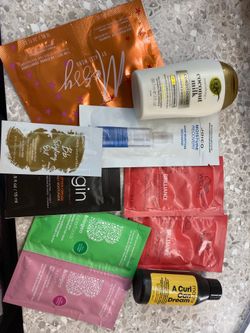 LOTS OF SAMPLER OF HIGH END BRAND PRODUCTS FOR HAIR ONLY!