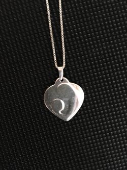 18in sterling silver chain and mother child pendant