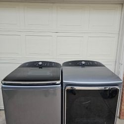 SET WASHER AND DRYER KENMORE STAINLESS STEEL XL CAPACITY 6.2 CU GOOD CONDITION BOTH ELECTRIC DELIVERY AVAILABLE 