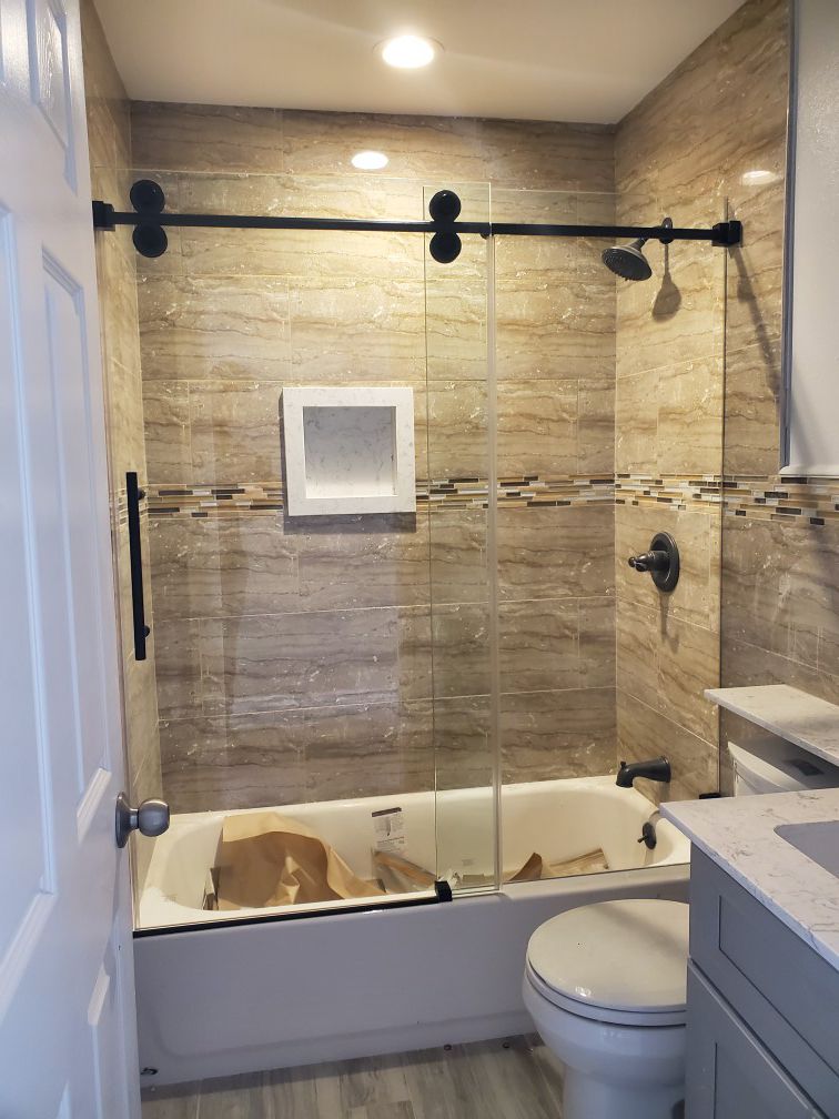 Frameless shower door barndoor any kind for sale