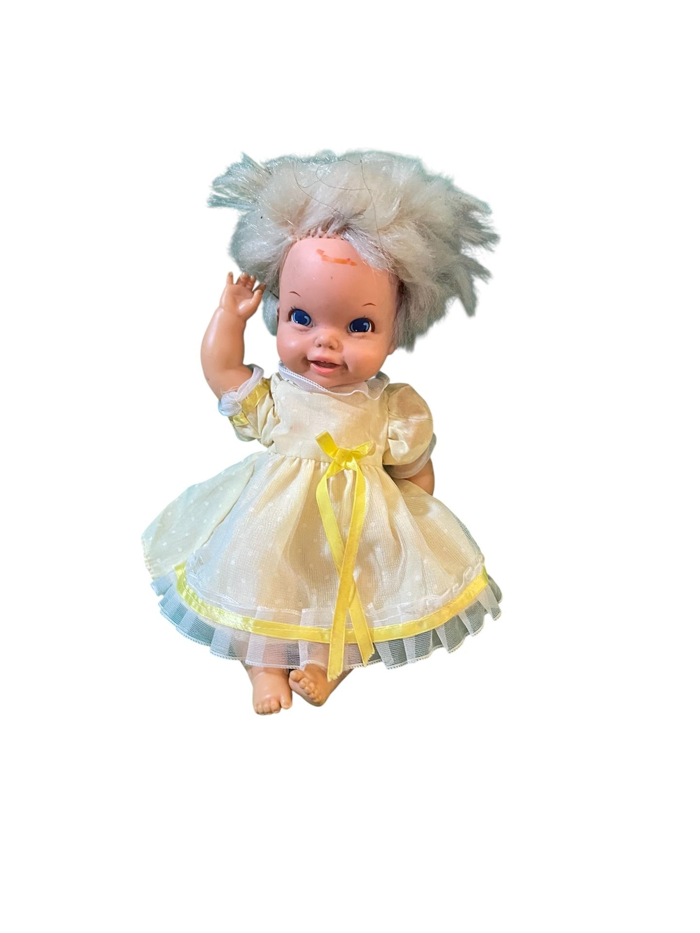 Vintage 1960s Mattel BOUNCY BABY GO BYE BYE 10" Doll