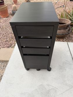 Ikea MICKE 4 Drawer Unit (Black-brown)