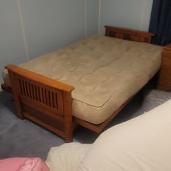 Futon Full Bed Solid Oak, 