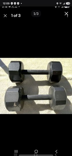 Dumbbells, cast iron 8 lbs each