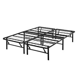 Queen 14 High Profile Foldable Steel Platform Bed