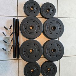 Cap Barbell Vinyl Weight Plate Set Total 40 Pounds