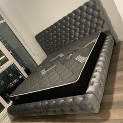 New In Box King Bed Frame +Mattress (Read Description Below)