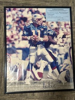 Drew Bledsoe Chris Slade Patriots Autograph Pictures 