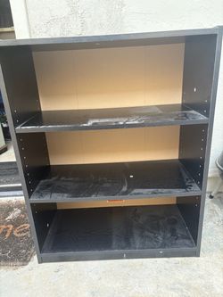 Black 3-Shelf Bookcase