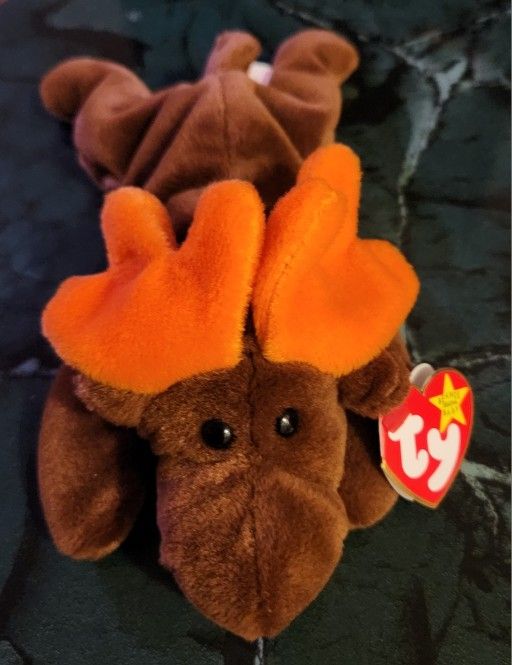 TY Beanie Baby Chocolate the Moose Beanbag Plush 1993
