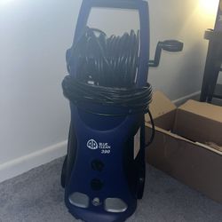AR Blue Clean 1800 PSI (Electric-Cold Water) Pressure Washer With Hose Reel & Turbo Nozzle