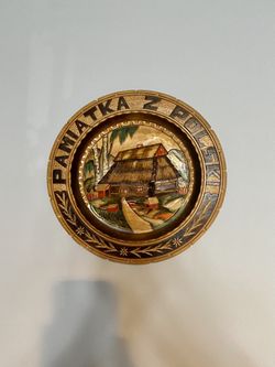 12” Hand Carved Wood Wall Art Souvenir From Poland ( Pamiatka  Z Polski