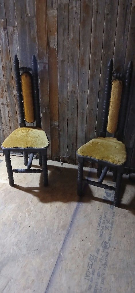 Antique Spindle Back Chairs 