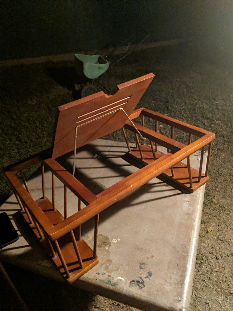 It's A Wine Some Wood Flip Top Bed Desk