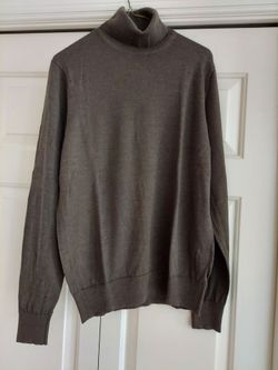 Men's Uniqlo Olive Wool Turtleneck Sweater Size M