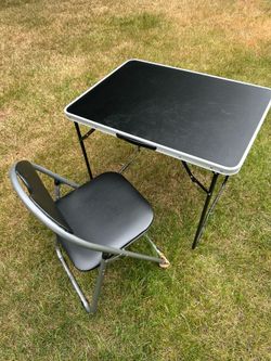 Foldable desk & chair