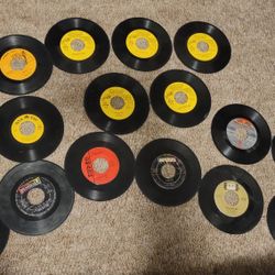 14 Vinyl 45 Records And 2 33 1/3