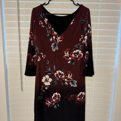 Ladies Reversible Floral/Black Dress