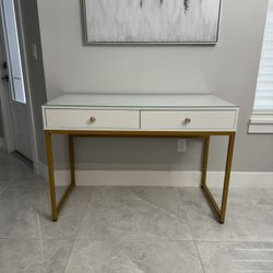 Desk With Custom Glass Top