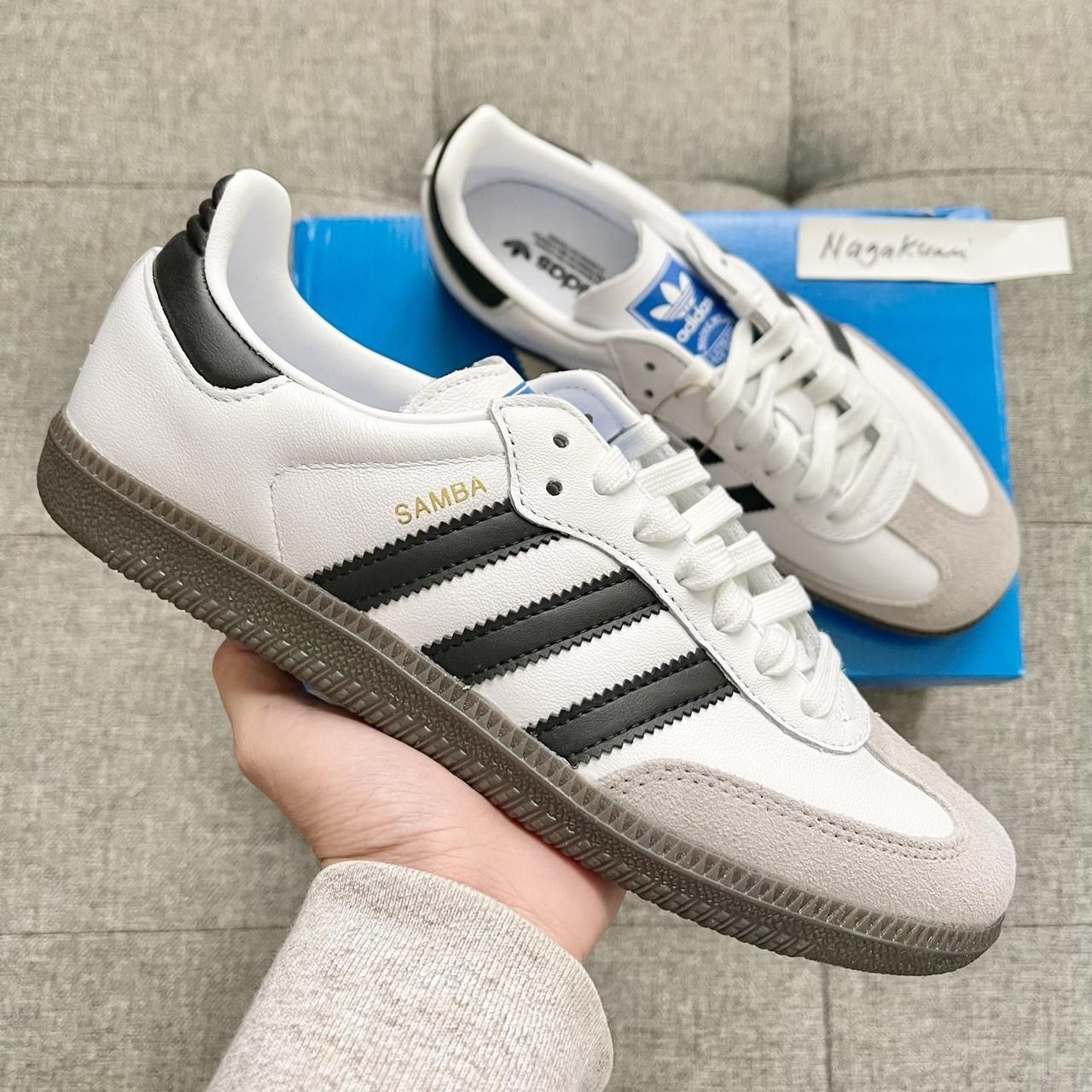 🤍🖤 adidas Samba OG white black shoes 