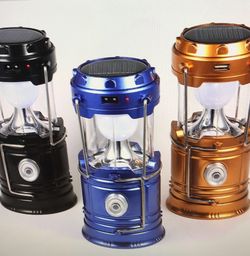 LED Linterna y Flash light solar con USB port