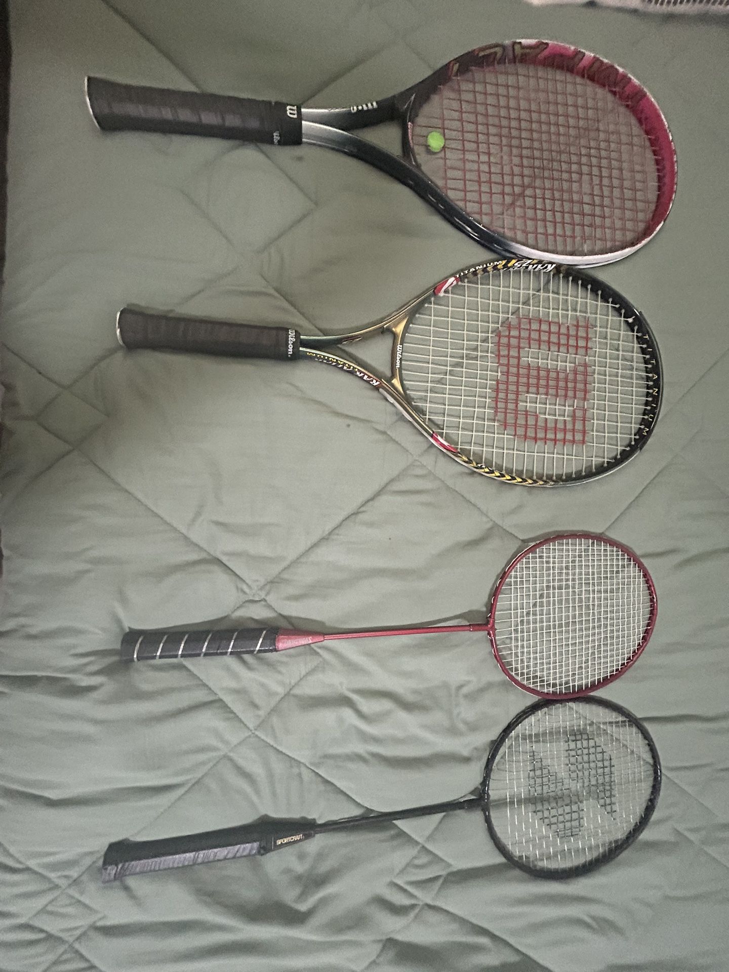 Tennis racket and badminton