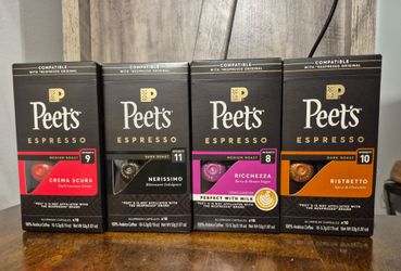 Peet's 40ct Variety Pack Espresso Capsules For Nespresso OrignalLine BB 1.31.26
