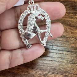 Dije De Caballo Y Heradura De Plata 925