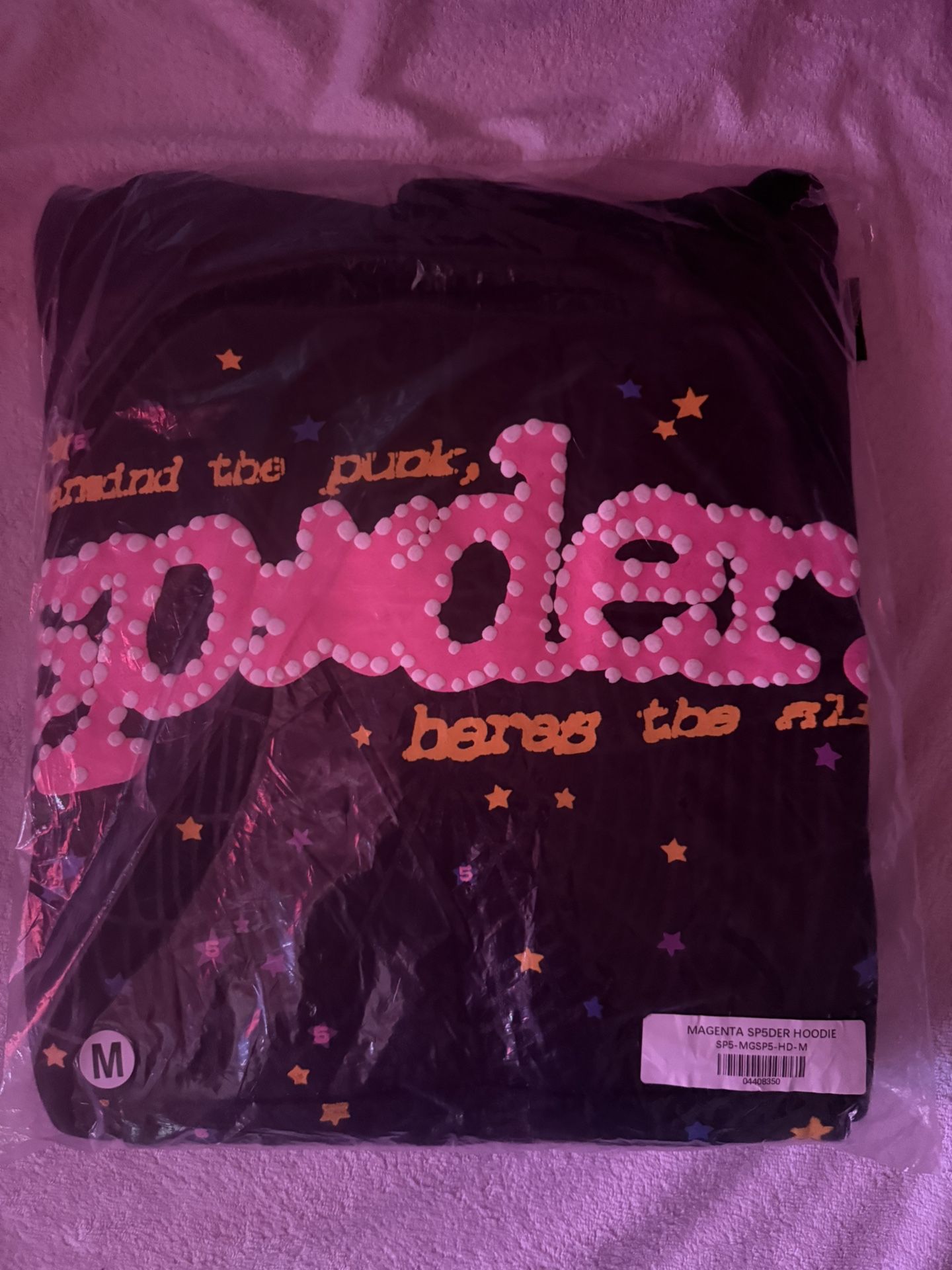 Medium Black Webbed Sp5der Hoodie