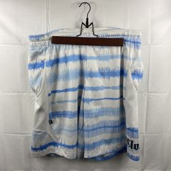 Mens Shorts Clout Loyal To The Soul Blue And White Sz. M With Zipper Pockets
