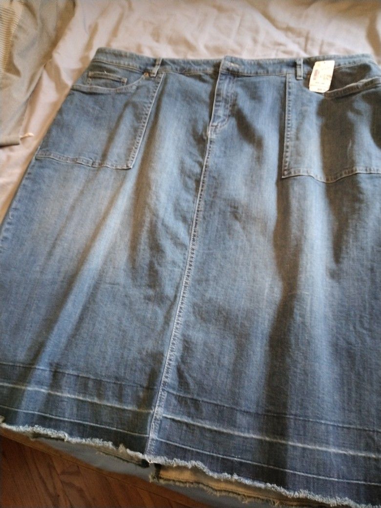 cj banks Plus size denim skirt