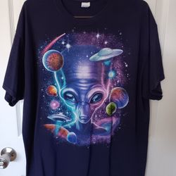 Vintage Big Head Alien Tshirt Size XL