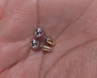 14k white gold earrings