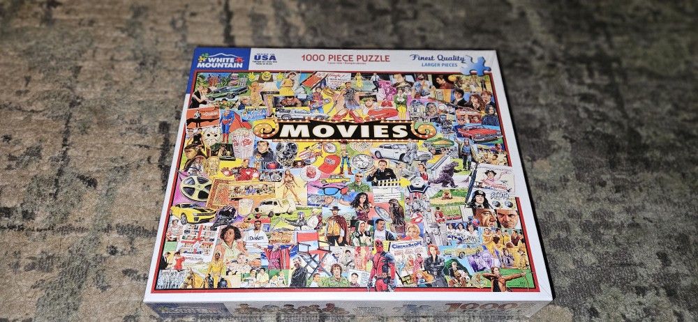 White Mountain "Movies" 1000pc Jigsaw Puzzle (2017) Brand New & Factory Sealed!