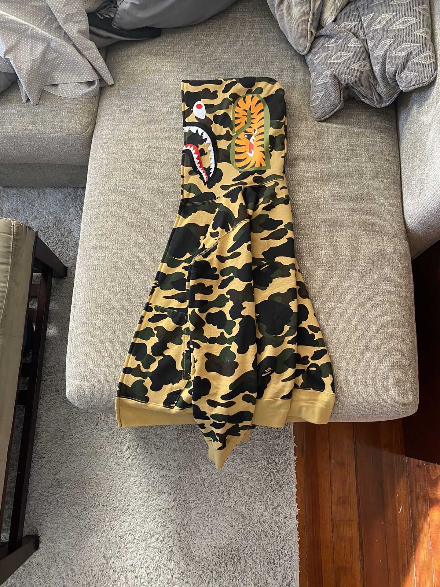 Bape Yellow 1st Camo Hoodie Shark Full Zip Hoodie